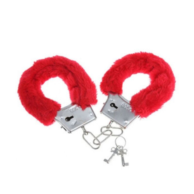 DIABLO PICANTE - PLEASURE FURRY HANDCUFFS RED - My naughty haven #
