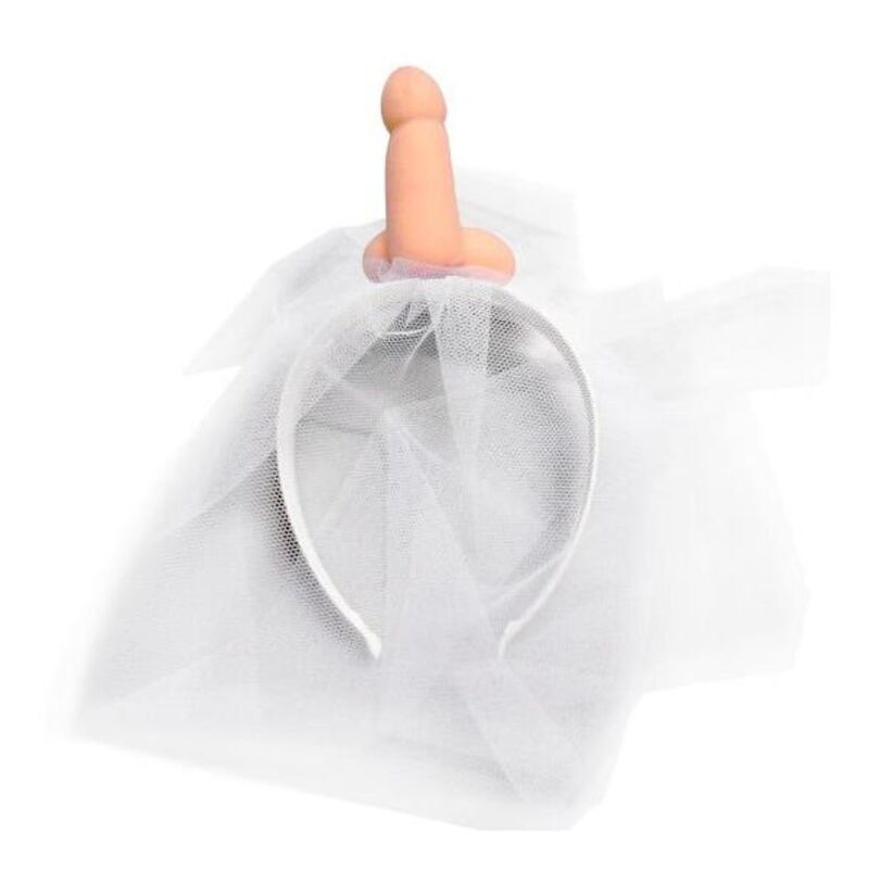DIABLO PICANTE - WHITE BRIDAL VEIL WITH PENIS - My naughty haven #