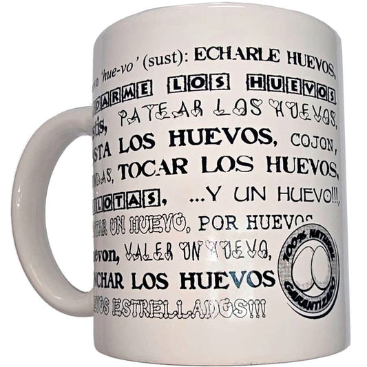 DIABLO PICANTE - WHITE MUG WITH BALLS SYNONYMS 370 ML - My naughty haven #