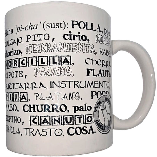 DIABLO PICANTE - WHITE MUG WITH PENIS SYNONYMS 370 ML - My naughty haven #