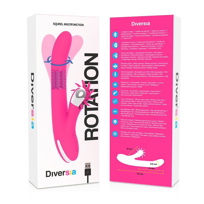 DIVERSIA - BUNNY ROTATION ВИБРАТОР 24 СМ