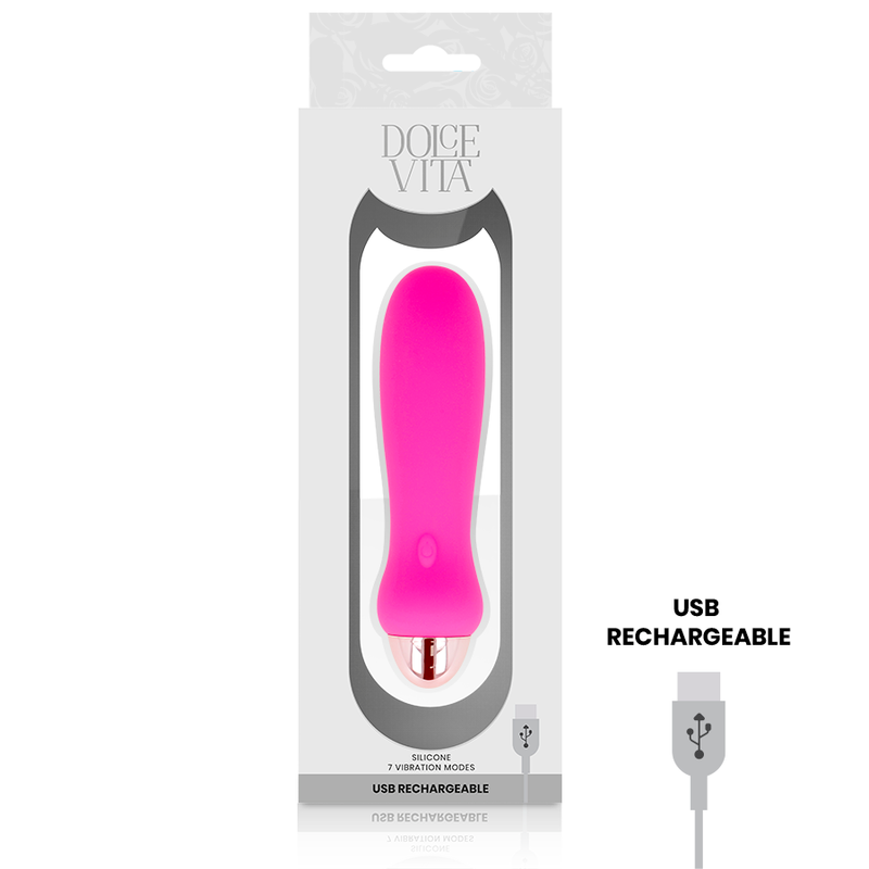 DOLCE VITA - RECHARGEABLE VIBRATOR FIVE PINK 7 SPEEDS - My naughty haven #