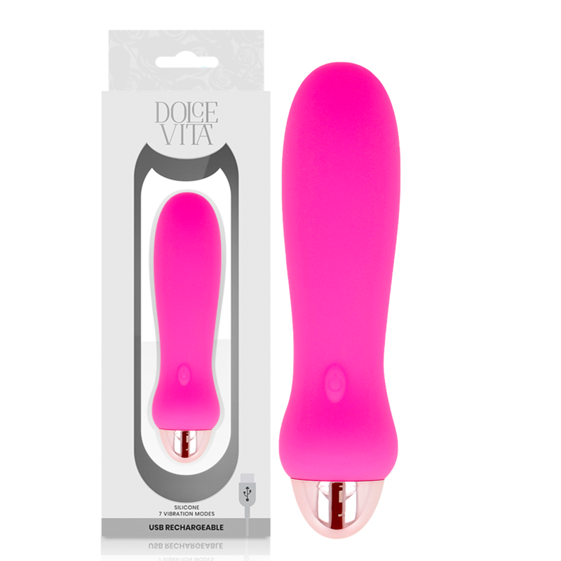 DOLCE VITA - RECHARGEABLE VIBRATOR FIVE PINK 7 SPEEDS - My naughty haven #
