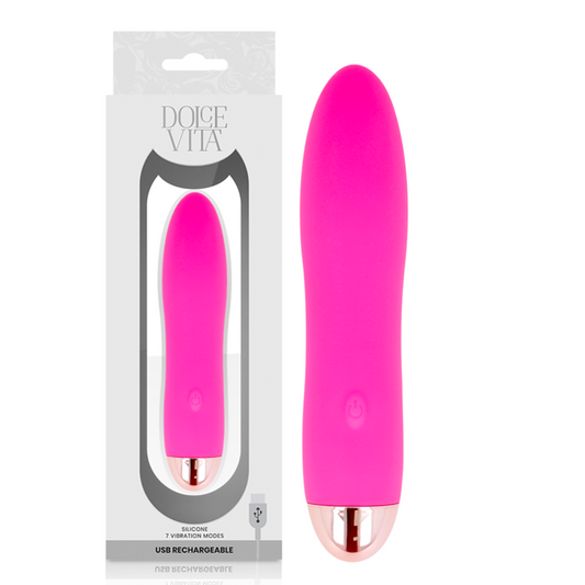 DOLCE VITA - RECHARGEABLE VIBRATOR FOUR PINK 7 SPEEDS - My naughty haven #