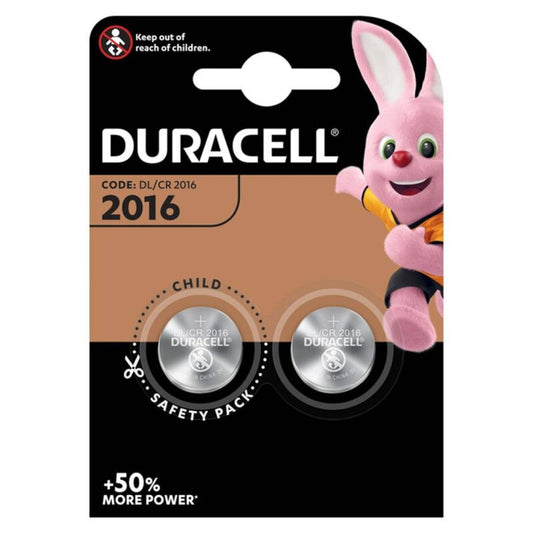 DURACELL - BUTTON BATTERY LITIO CR2016 3V 2 UNIT - My naughty haven #