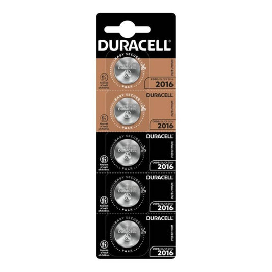 DURACELL - BUTTON BATTERY LITIO CR2016 3V 5 UNIT - My naughty haven #