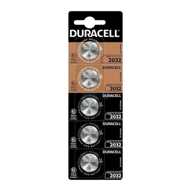 DURACELL - BUTTON BATTERY LITIO CR2032 3V 5 UNIT - My naughty haven #