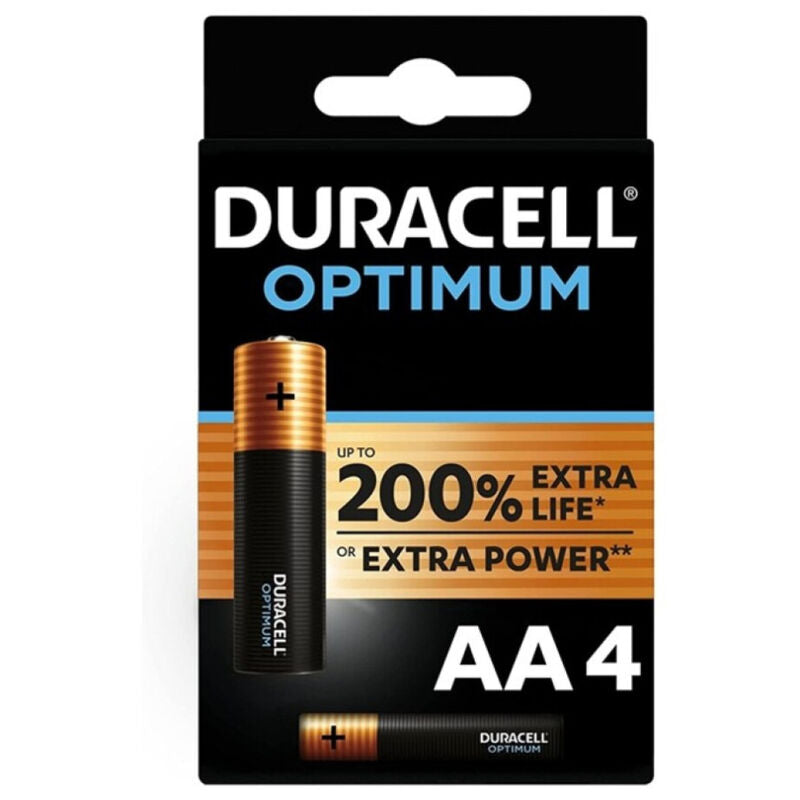 DURACELL - OPTIMUM 200 ALKALINE BATTERY AA LR6 4 UNIT - My naughty haven #