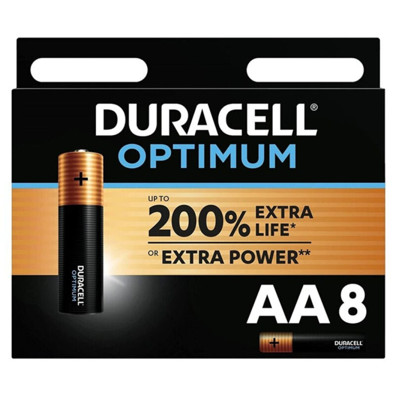 DURACELL - OPTIMUM 200 ALKALINE BATTERY AA LR6 8 UNIT - My naughty haven #