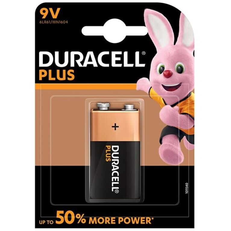 DURACELL - PLUS POWER BATTERY 9V LR61 1UNIT - My naughty haven #