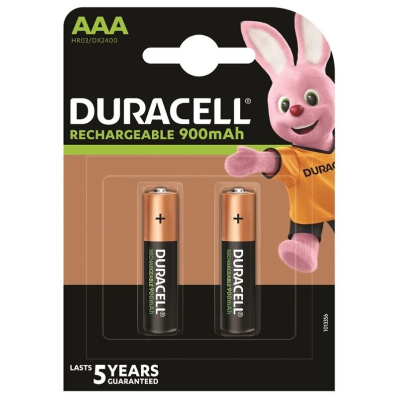 DURACELL - RECHARGEABLE BATTERY HR03 AAA 900mAh 2 UNIT - My naughty haven #