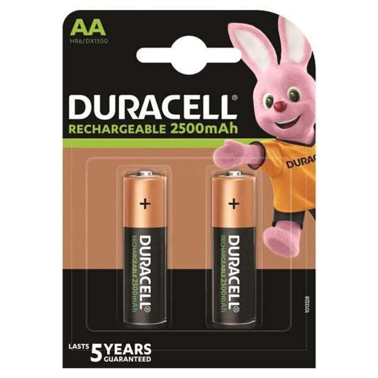 DURACELL - RECHARGEABLE BATTERY HR6 AA 2500mAh 2 UNIT - My naughty haven #