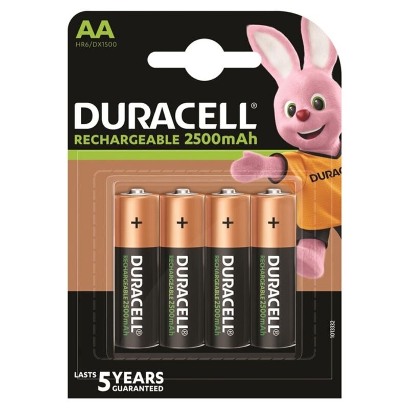DURACELL - RECHARGEABLE BATTERY HR6 AA 2500mAh 4 UNIT - My naughty haven #