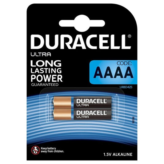 DURACELL - УЛТРА МОЩНА БАТЕРИЯ АЛКАЛИНА AAAA MX2500 1,5V 2 БРОЙКИ
