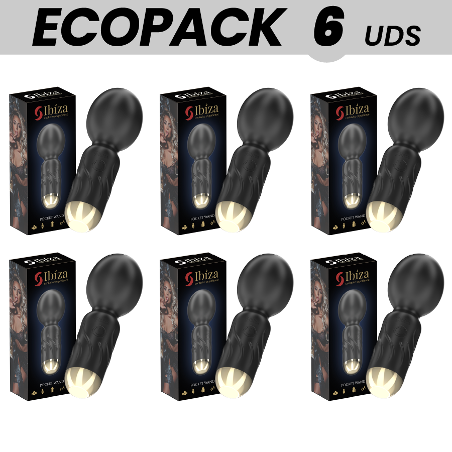 ECOPACKS 6 UNITS - IBIZA POCKET WAND VIBRATOR - My naughty haven #