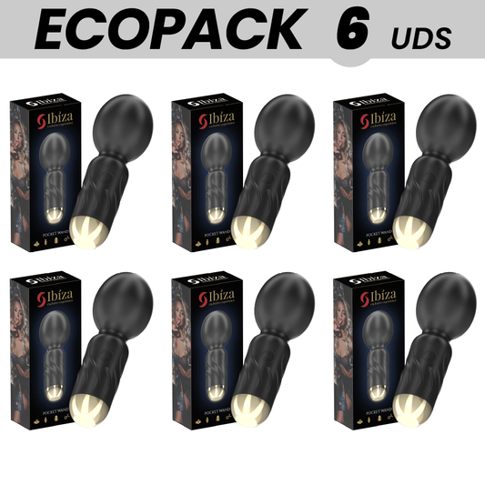 ECOPACKS 6 UNITS - IBIZA POCKET WAND VIBRATOR - My naughty haven #