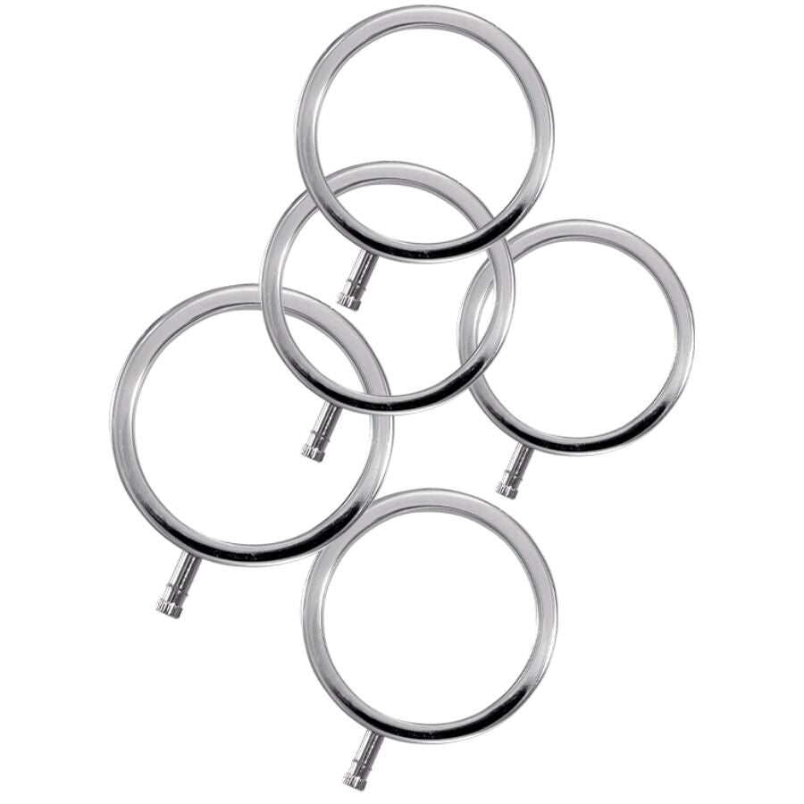 ELECTRASTIM - ELECTRARINGS METAL PENIS RINGS PACK OF 5 - My naughty haven #