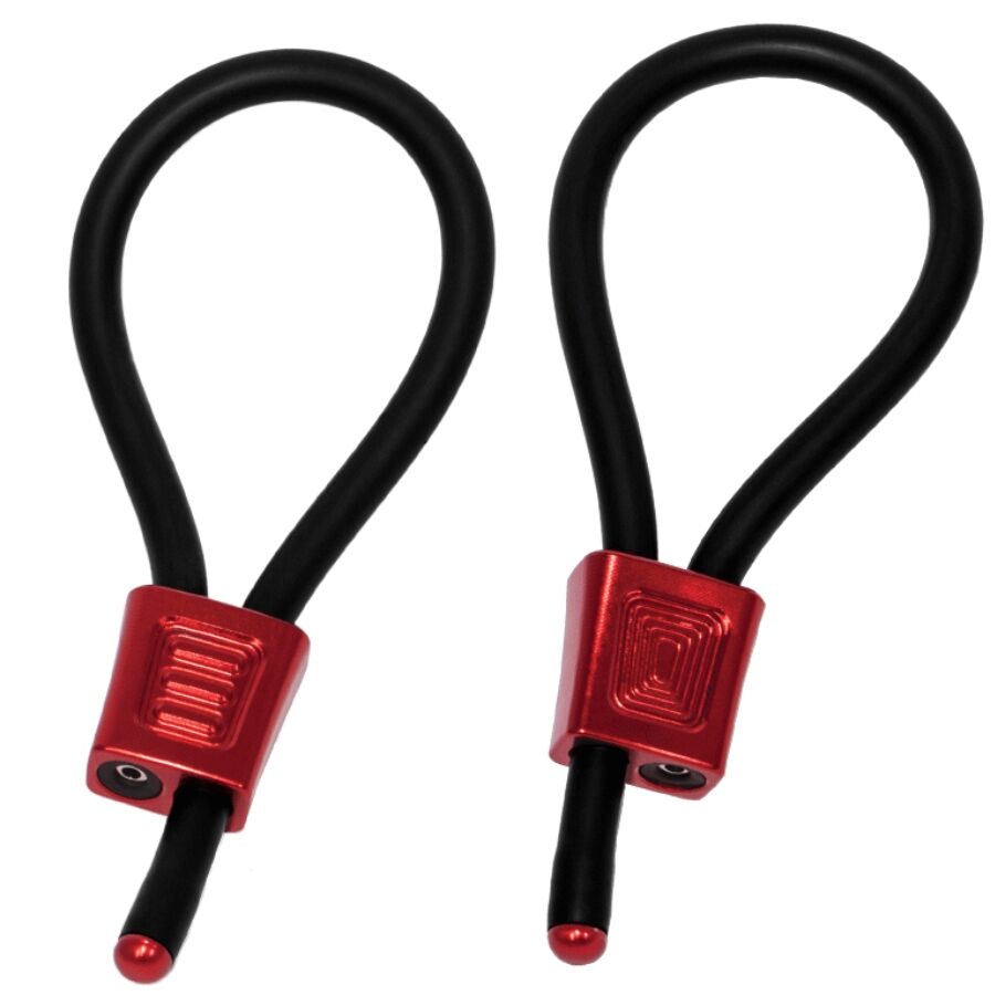 ELECTRASTIM - PRESTIGE ELECTRA LOOPS ADJUSTABLE COCK RINGS RED - My naughty haven #