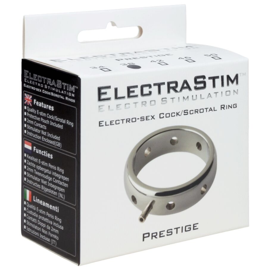 ELECTRASTIM - PRESTIGE ELECTROMAGNETIC METAL PENIS RING 50 MM - My naughty haven #