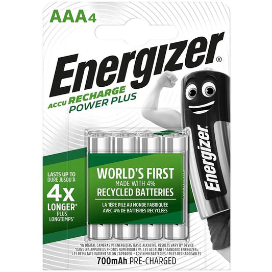 ENERGIZER - АКУМУЛАТОРНИ БАТЕРИИ AAA4 БЛИСТЕР 4