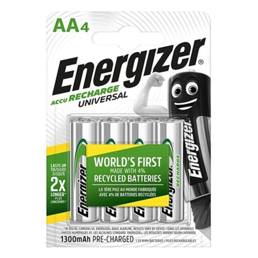 ENERGIZER - УНИВЕРСАЛНА АКУМУЛАТОРНА БАТЕРИЯ HR6 AA 1300mAh 4 БР.