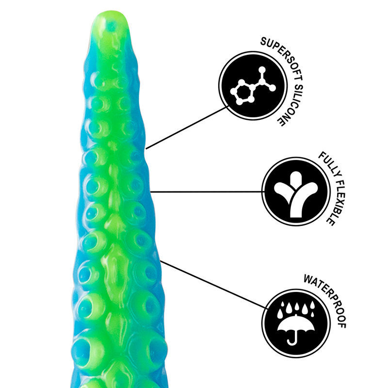 EPIC - SCYLLA FLUORESCENT THIN TENTACLE DILDO LARGE SIZE - My naughty haven #