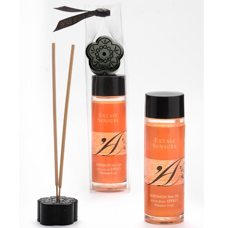 EXTASE SENSUAL - HEAT EFFECT MASSAGE OIL WITH PASSION FRUIT PHEROMONES 100 ML - My naughty haven #