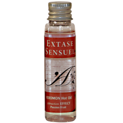 EXTASE SENSUAL - HEAT EFFECT MASSAGE OIL WITH PASSION FRUIT PHEROMONES TRAVEL 35 ML - My naughty haven #