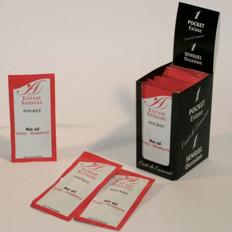 EXTASE SENSUAL - STRAWBERRY STIMULATING OIL 10 ML - My naughty haven #