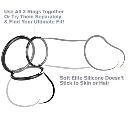 FANTASY C-RINGZ - SILICONE 3 RING STAMINA SET - My naughty haven #