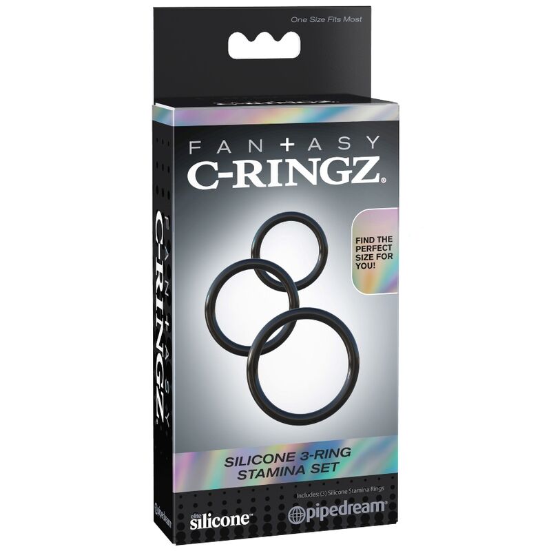 FANTASY C-RINGZ - SILICONE 3 RING STAMINA SET - My naughty haven #