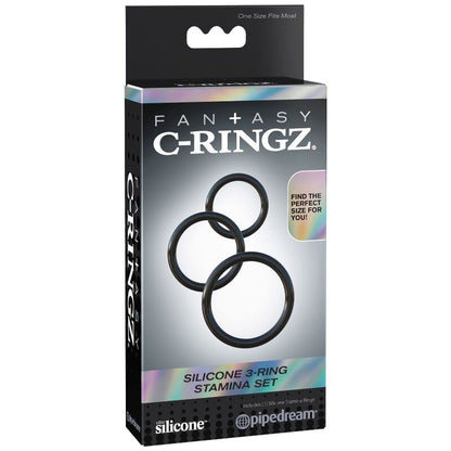 FANTASY C-RINGZ - SILICONE 3 RING STAMINA SET - My naughty haven #