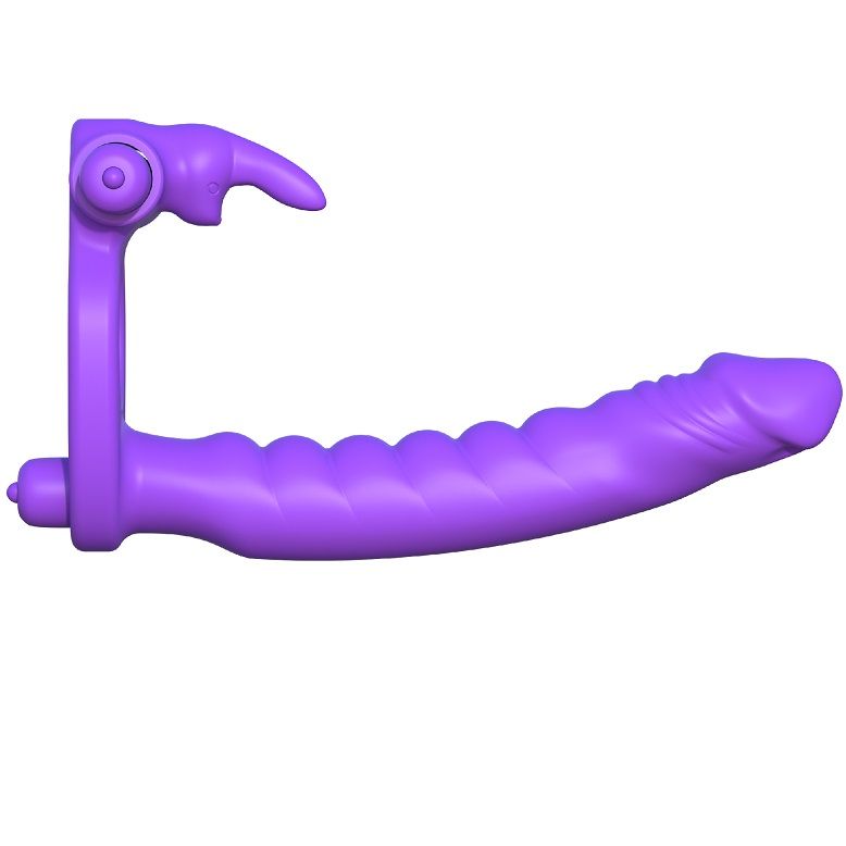 FANTASY C-RINGZ - SILICONE DOUBLE VIBRATOR RABBIT - My naughty haven #