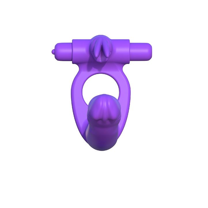 FANTASY C-RINGZ - SILICONE DOUBLE VIBRATOR RABBIT - My naughty haven #