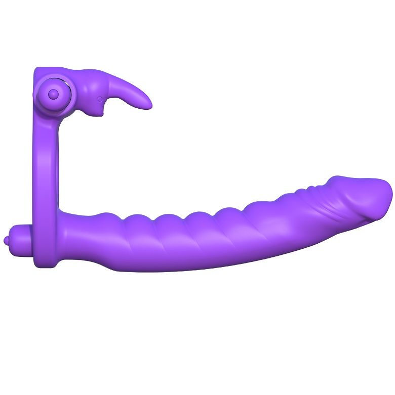 FANTASY C-RINGZ - SILICONE DOUBLE VIBRATOR RABBIT - My naughty haven #