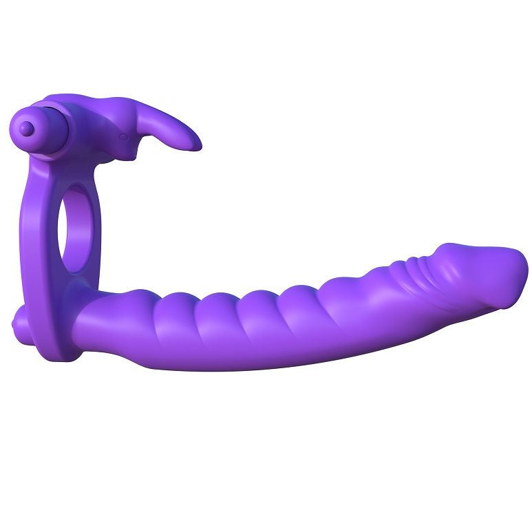 FANTASY C-RINGZ - SILICONE DOUBLE VIBRATOR RABBIT - My naughty haven #