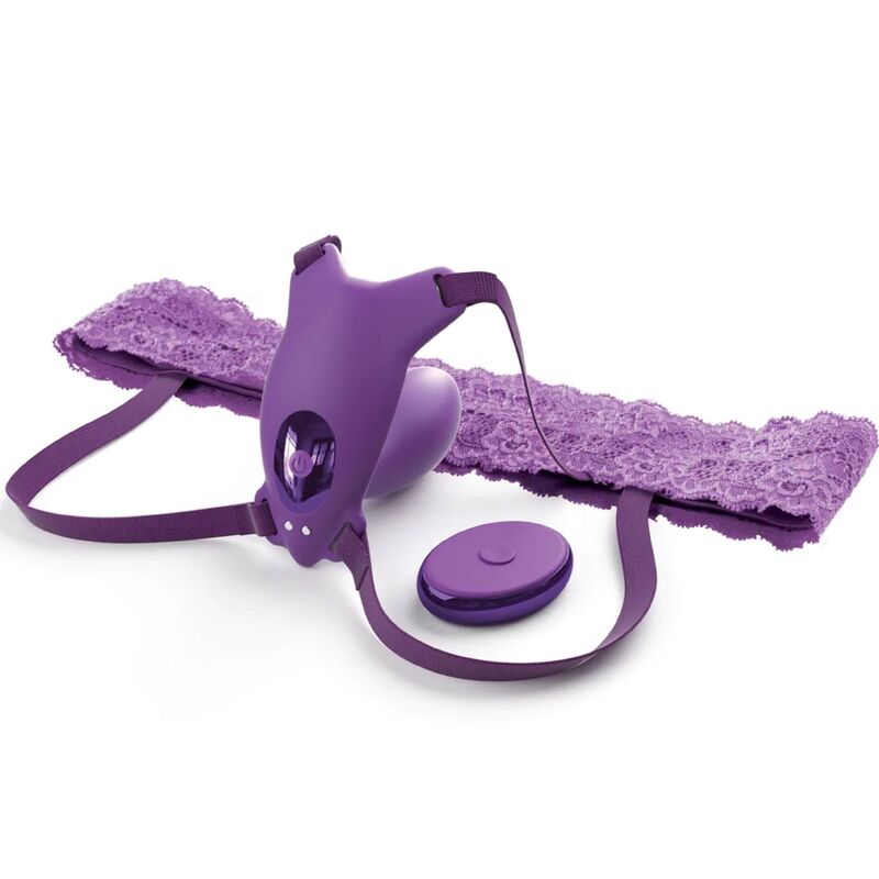FANTASY FOR HER - BUTTERFLY HARNESS G-SPOT WITH VIBRATOR, RECHARGEABLE & REMOTE CONTROL VIOLET - My naughty haven #