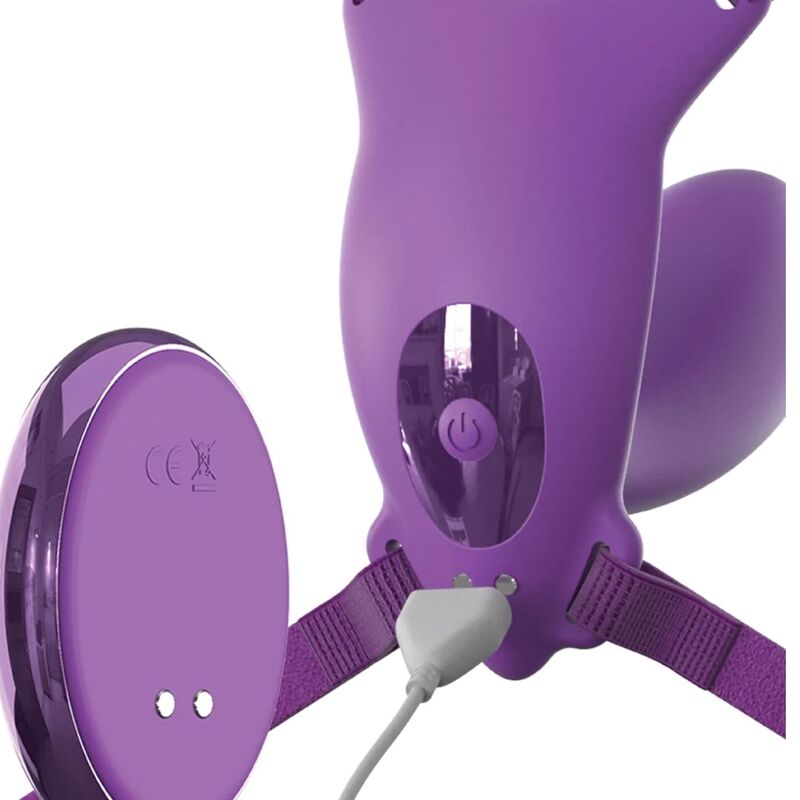 FANTASY FOR HER - BUTTERFLY HARNESS G-SPOT WITH VIBRATOR, RECHARGEABLE & REMOTE CONTROL VIOLET - My naughty haven #
