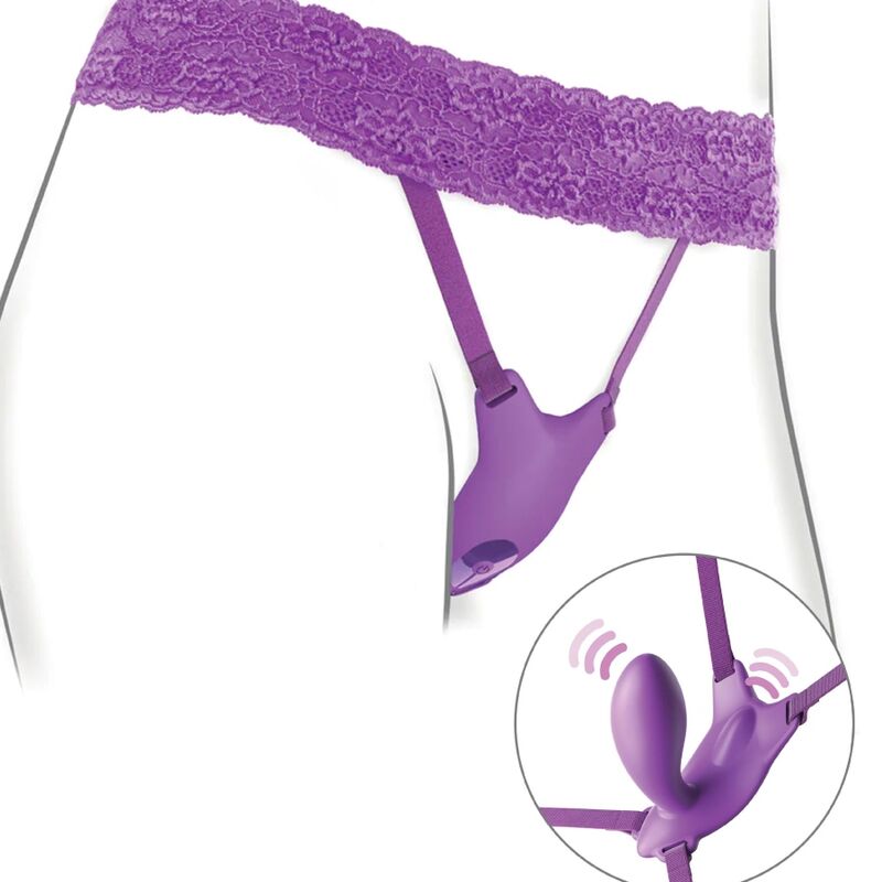 FANTASY FOR HER - BUTTERFLY HARNESS G-SPOT WITH VIBRATOR, RECHARGEABLE & REMOTE CONTROL VIOLET - My naughty haven #