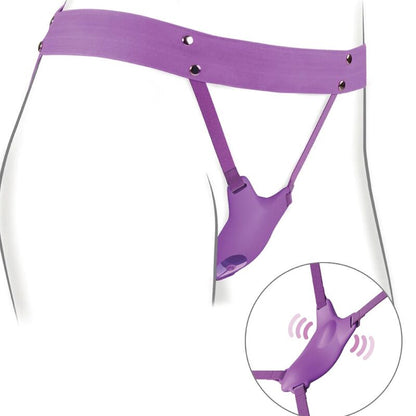 FANTASY FOR HER - BUTTERFLY HARNESS, VIBRATING RECHARGEABLE & REMOTE CONTROL PURPLE - My naughty haven #