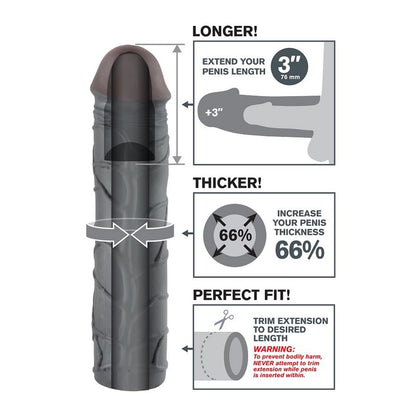 FANTASY X- TENSIONS - MEGA 3 EXTENSION BLACK - My naughty haven #