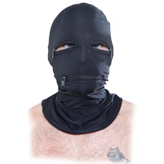 FETISH FANTASY SERIES - HOOD WITH ZIPPERS BLACK - My naughty haven #