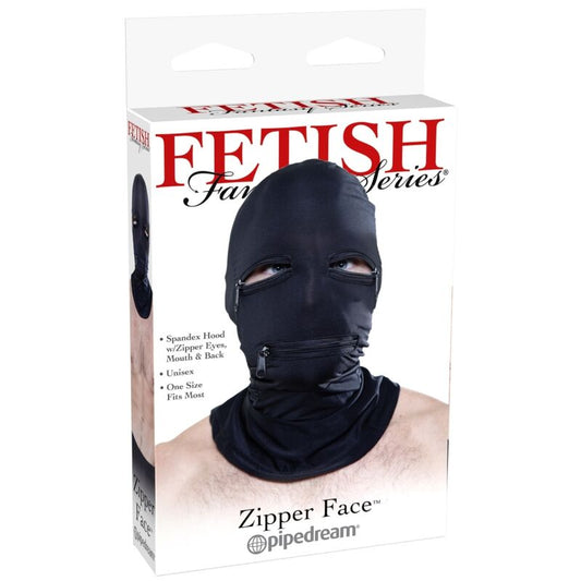 FETISH FANTASY SERIES - HOOD WITH ZIPPERS BLACK - My naughty haven #