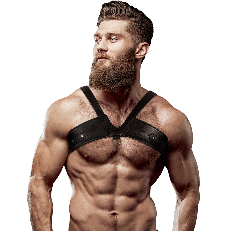 FETISH SUBMISSIVE ATTITUDE - MENS BRIGADE ECO-LEATHER CHEST HARNESS - My naughty haven #