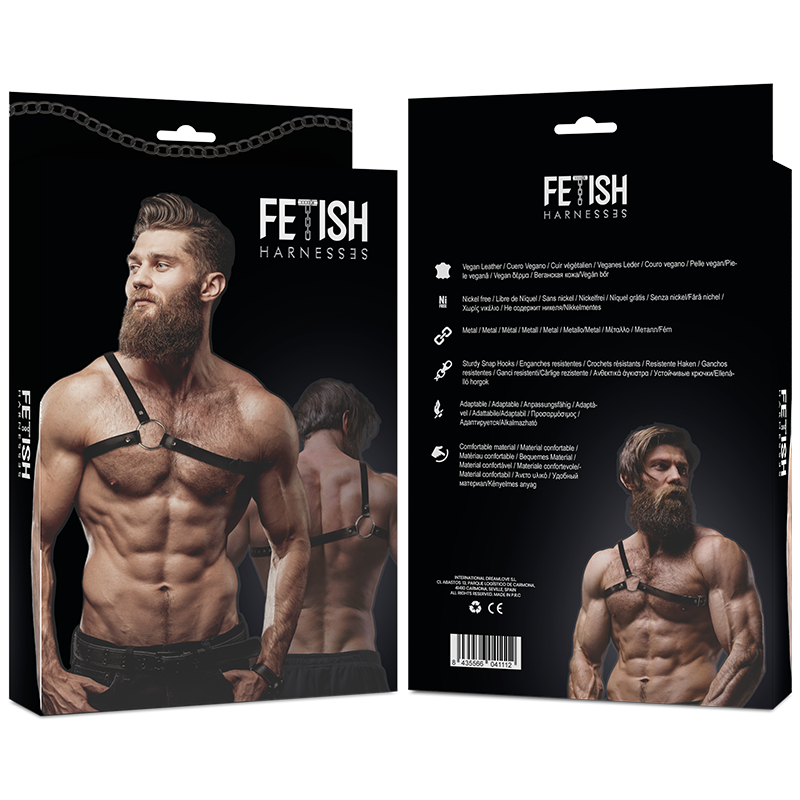 FETISH SUBMISSIVE - ATTITUDE MENS CROSSED SHOULDER ECO LEATHER HARNESS - My naughty haven #