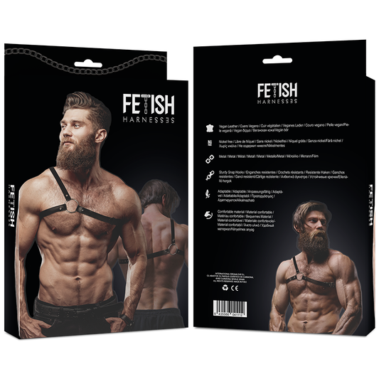 FETISH SUBMISSIVE - ATTITUDE MENS CROSSED SHOULDER ECO LEATHER HARNESS - My naughty haven #