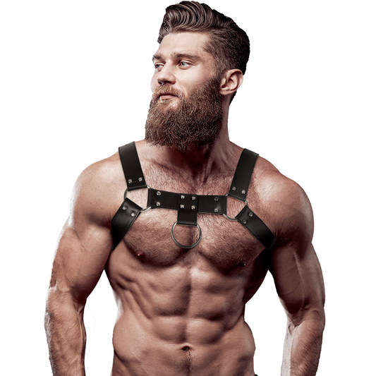 FETISH SUBMISSIVE ATTITUDE - MENS ECO-LEATHER CHEST HARNESS - My naughty haven #