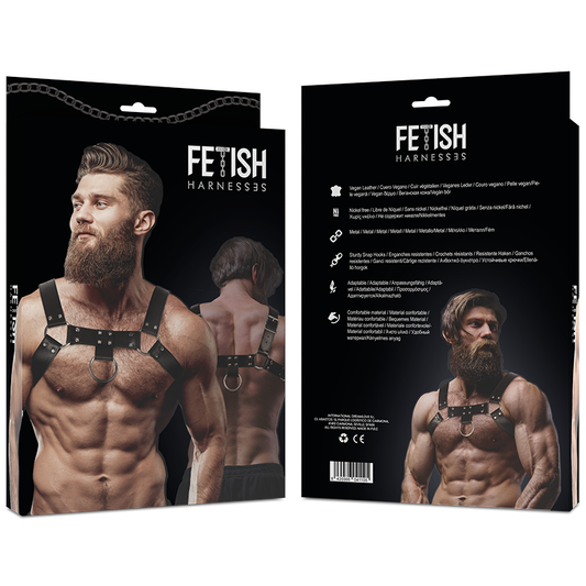 FETISH SUBMISSIVE ATTITUDE - MENS ECO-LEATHER CHEST HARNESS - My naughty haven #