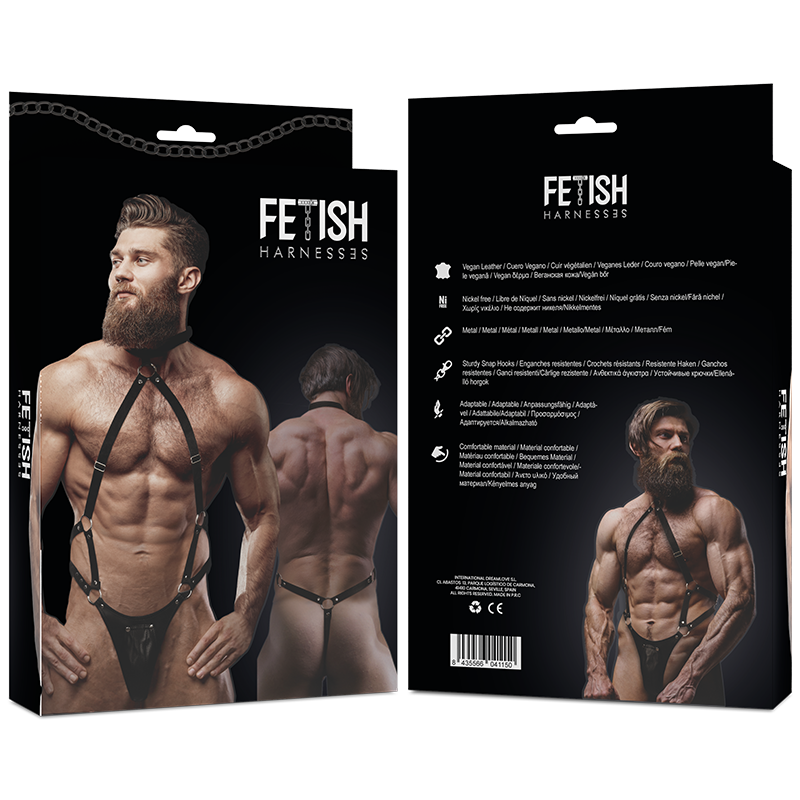 FETISH SUBMISSIVE ATTITUDE - MENS ECO-LEATHER JOCK STRAP HARNESS - My naughty haven #