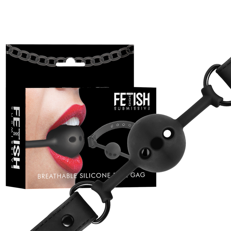 FETISH SUBMISSIVE BONDAGE - BREATHABLE SILICONE BALL GAG - My naughty haven #